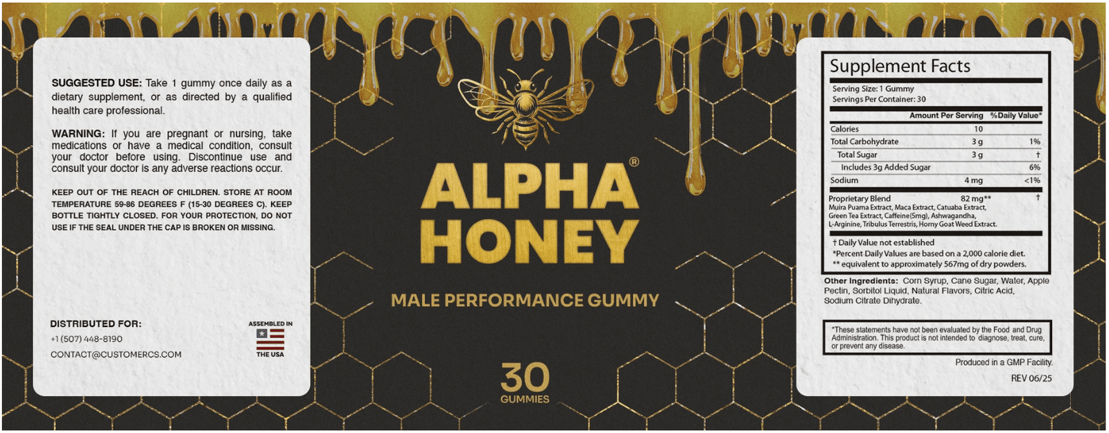 Alpha Honey ingredients